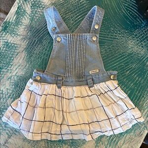 Calvin Klein Jeans Blue and White Kids Overall Skirt